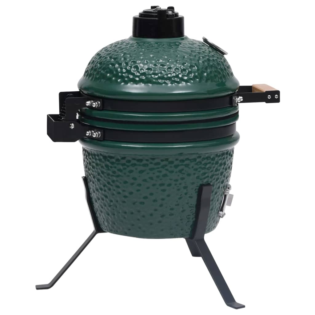 Kamado Barbecue Grill und Smoker Keramik 56 cm Temperaturanzeige Grün BBQ