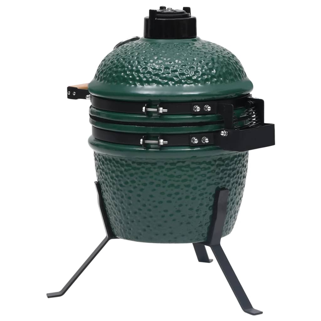 Kamado Barbecue Grill und Smoker Keramik 56 cm Temperaturanzeige Grün BBQ