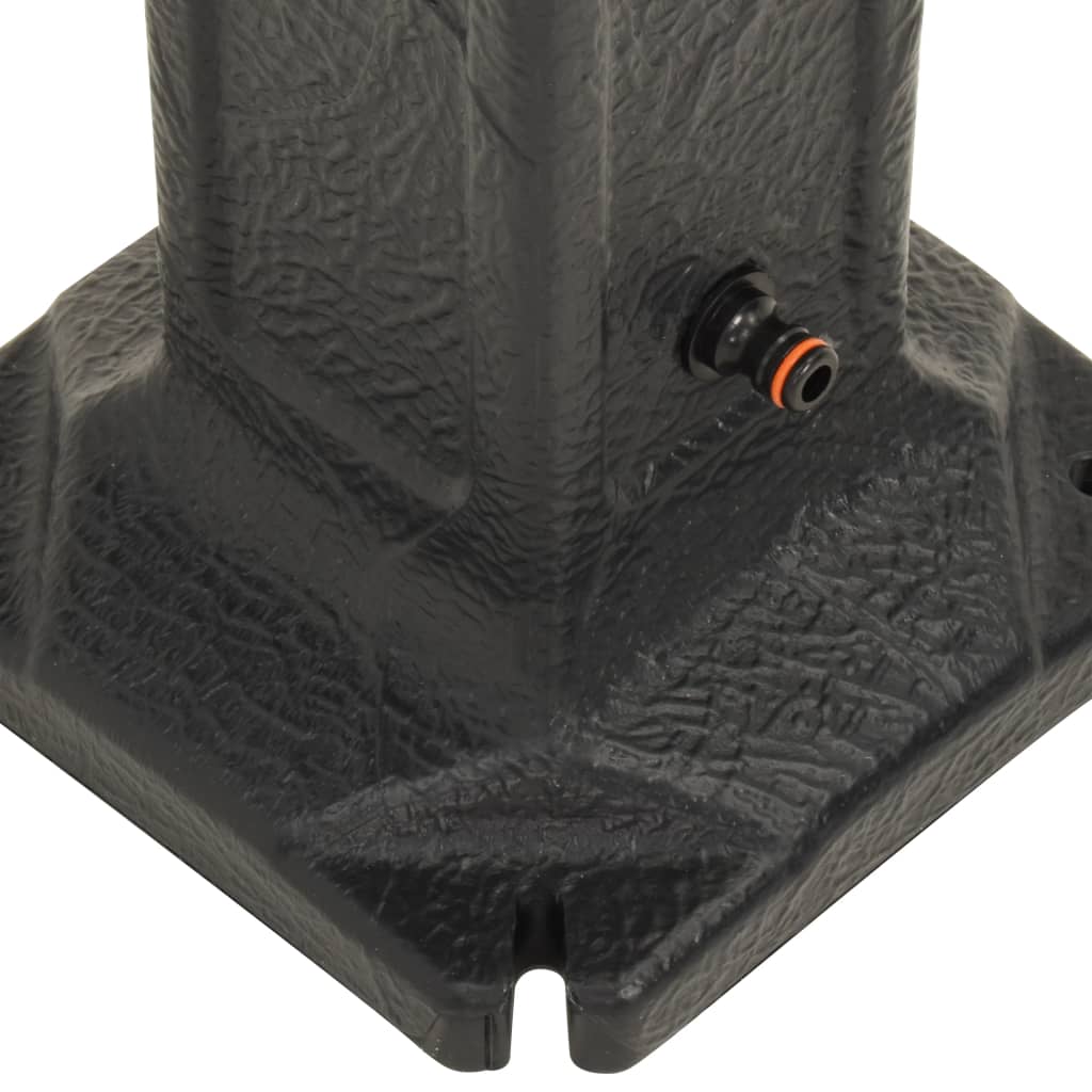 Wasserzapfsäule 90cm HDPE Anthrazit Garten Wasserhahn Wasserstelle