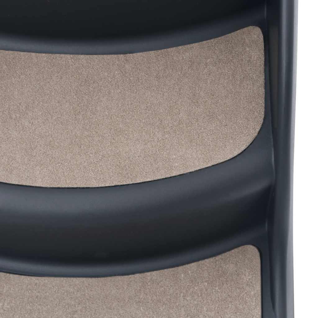 Hundetreppe 3 Stufen Klappbar Dunkelgrau 38x50x38 cm Haustiertreppe