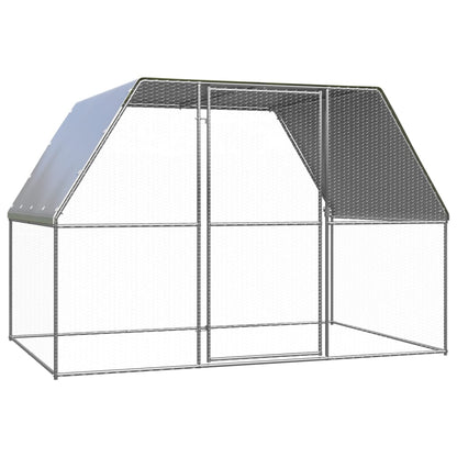 Chicken cage, chicken coop, steel, 3 x 2 x 2 m, run, outdoor enclosure, animal cage, poultry house