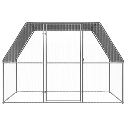 Chicken cage, chicken coop, steel, 3 x 2 x 2 m, run, outdoor enclosure, animal cage, poultry house