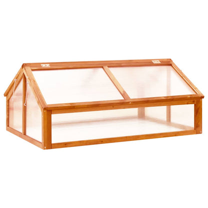 vidaXL Greenhouse Brown 114x80x50 cm Fir Wood