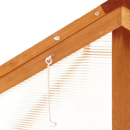 vidaXL Greenhouse Brown 114x80x50 cm Fir Wood