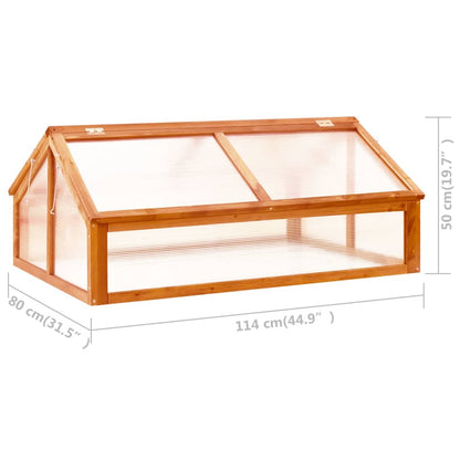 vidaXL Greenhouse Brown 114x80x50 cm Fir Wood