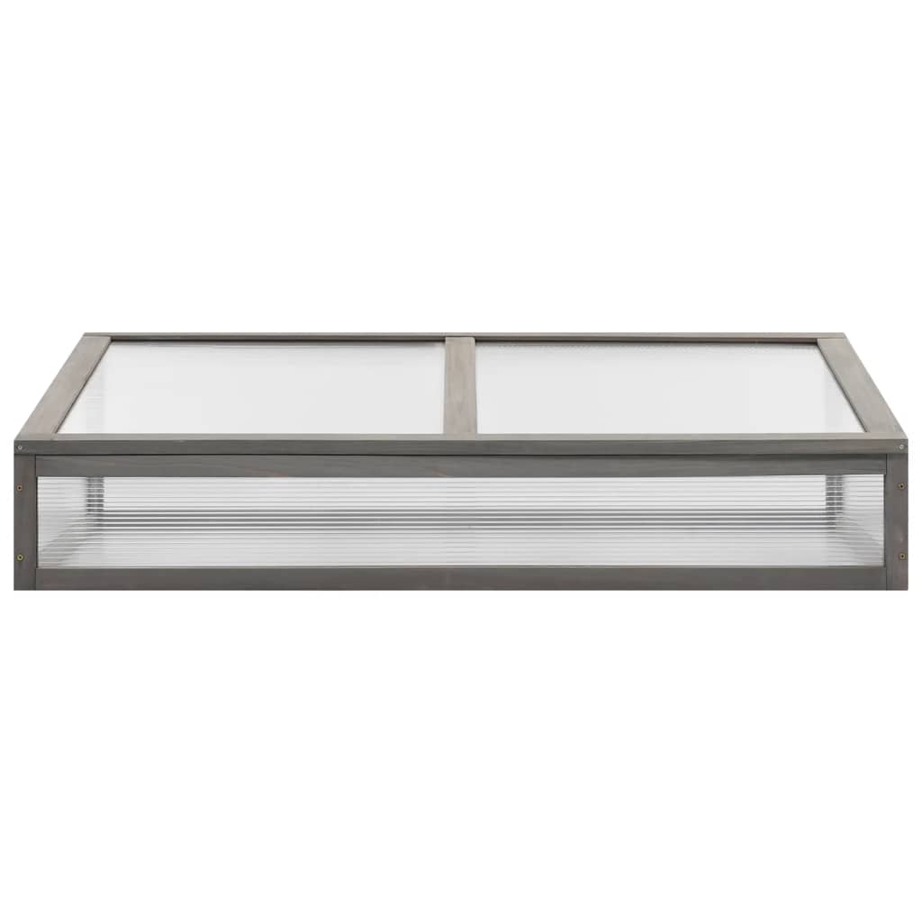 vidaXL Raised Bed with Greenhouse 110x54x120 cm Solid Fir Wood