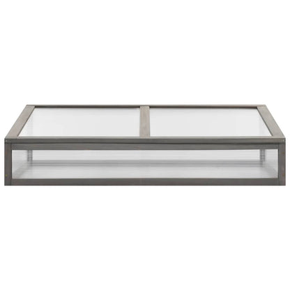 vidaXL Raised Bed with Greenhouse 110x54x120 cm Solid Fir Wood