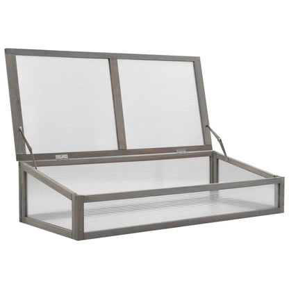 vidaXL Raised Bed with Greenhouse 110x54x120 cm Solid Fir Wood