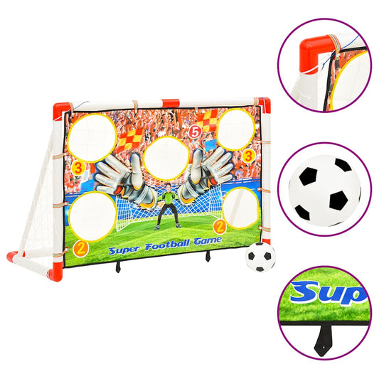 Fußballtor-Set mit Torwand 120x51x77,5 cm Fussballtorwand