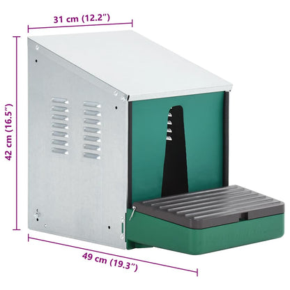 Nestomatic Abrollnest Hühner Legenest Metall 49x31x42 cm mit Auffangschale