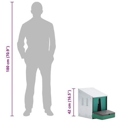 Laying nest, chicken nest, roll-away nesting box, metal, 49x31x42 cm, roll-away nest