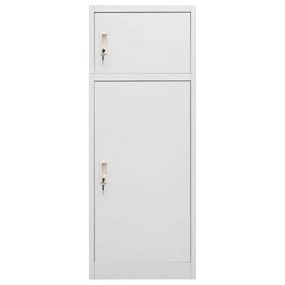 vidaXL Saddle Cabinet Light Grey 53x53x140 cm Steel