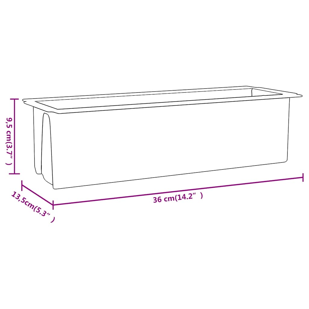 Pflanzkasten für Europaletten 12 Stk. Grau 36x13,5x9,5 cm PP Pflanzkorb DIY