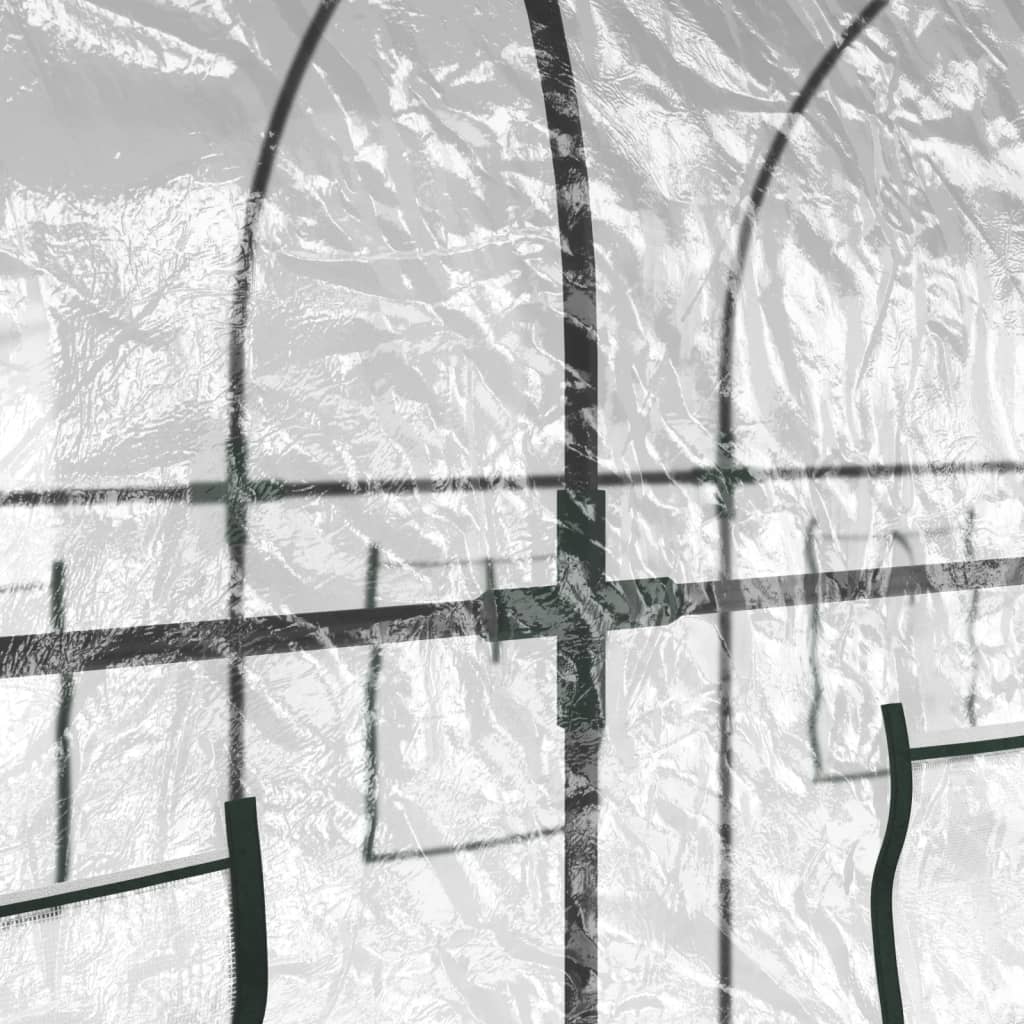 Foliengewächshaus Gewächshaus Transparent 160x400x190 cm PVC & Stahl