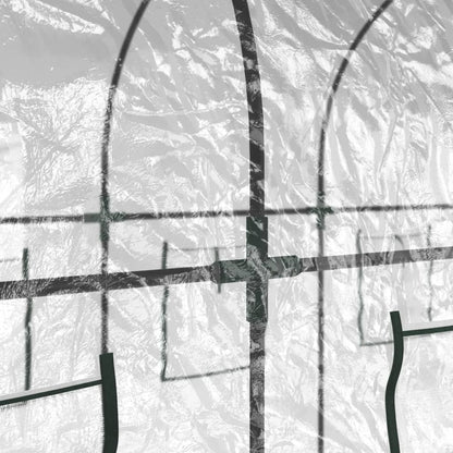 Foliengewächshaus Gewächshaus Transparent 160x400x190 cm PVC & Stahl