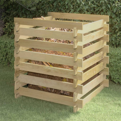 Composter wooden garden composter slatted composter 90x90x85 cm pine