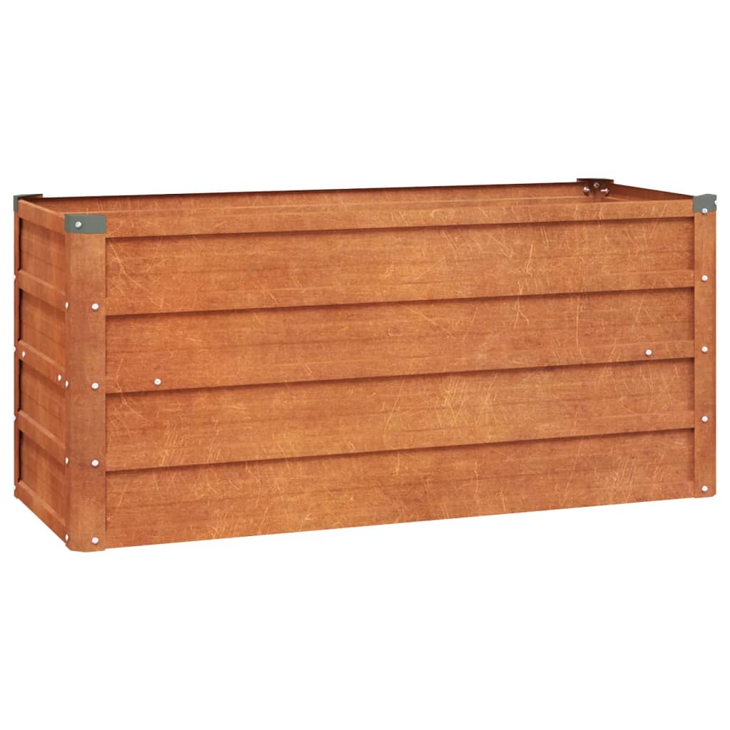 Hochbeet 100x40x45cm Cortenstahl rostig Pflanzbeet Pflanzkasten