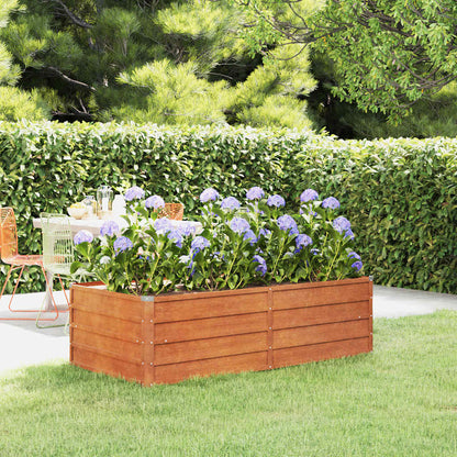 Raised garden bed 160x80x45 cm Corten steel, rusty, planting bed, planter box