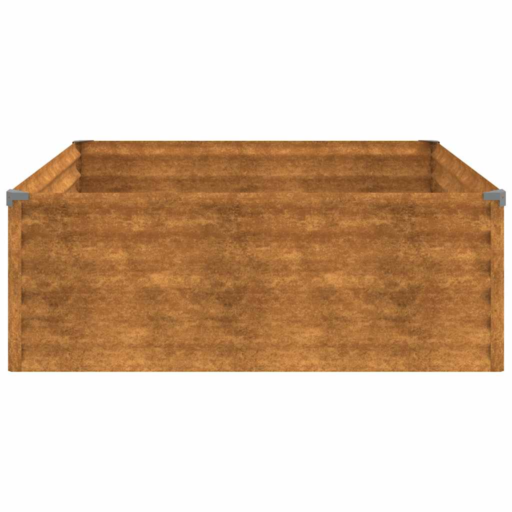 Hochbeet 100x100x36 cm Cortenstahl rostig Pflanzbeet Pflanzkasten