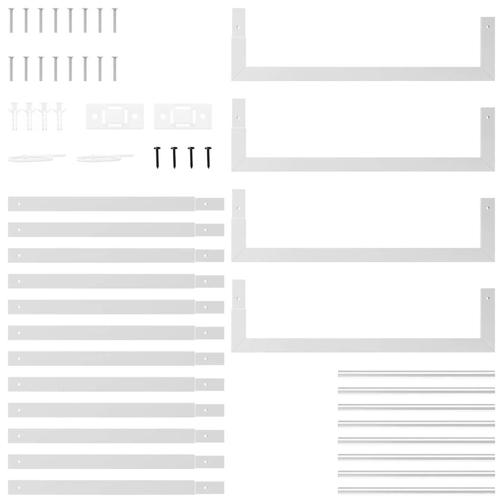 Brennholzregal 50x28x132 cm Edelstahl Holzlager Feuerholzhalter
