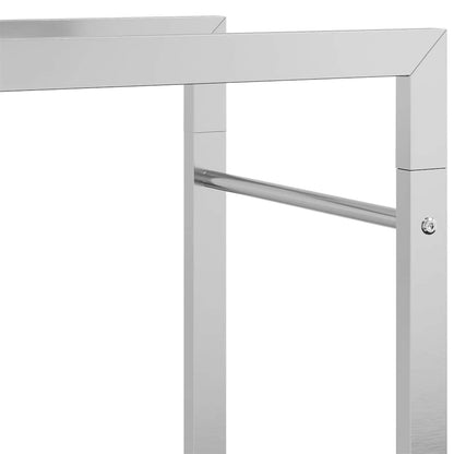 Brennholzregal 50x28x132 cm Edelstahl Holzlager Feuerholzhalter