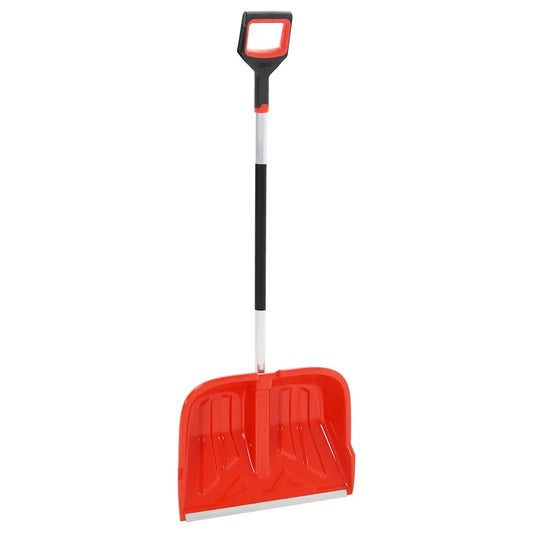 Schneeschaufel Rot 136 cm Aluminium Schneeschippe Schneeräumer