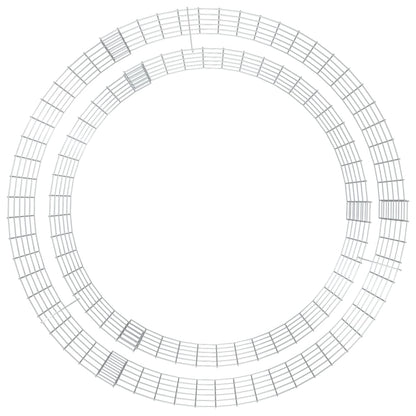 Gabionen-Feuerstelle Ø 100 cm 50 cm hoch Feuersäule Gartensäule Verzinkt Feuerschale