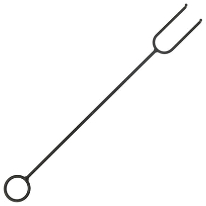 Fire basket with poker, rustic style, 79x79x46.5 cm, XXL steel spark screen