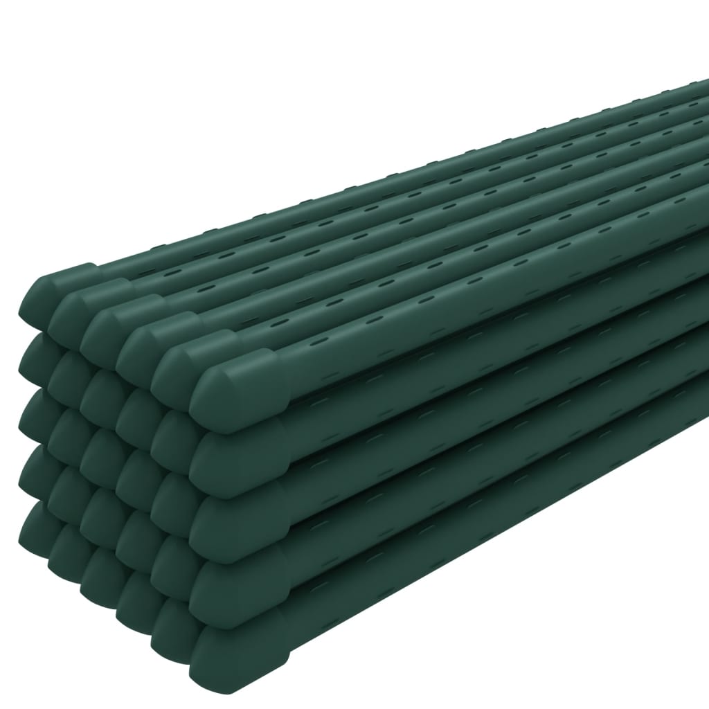 Pflanzenstützen 30 Stk. Grün 115 cm Länge Stahl beschichtet Rankhilfe