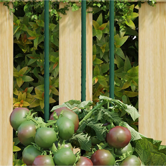 Pflanzenstützen 30 Stk. Grün 150 cm Länge Stahl beschichtet Rankhilfe