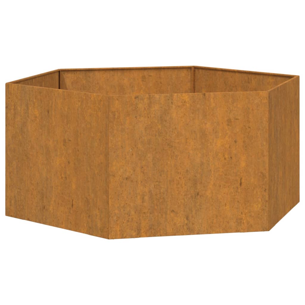 Hochbeet 90x90x45cm Cortenstahl rostig Pflanzbeet Pflanzkasten