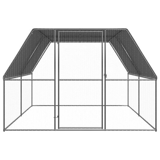 Hühnerkäfig Hühnerstall Volldach Stahl 3 x 4 x 2 m  Freigehege Tierkäfig Geflügelstall