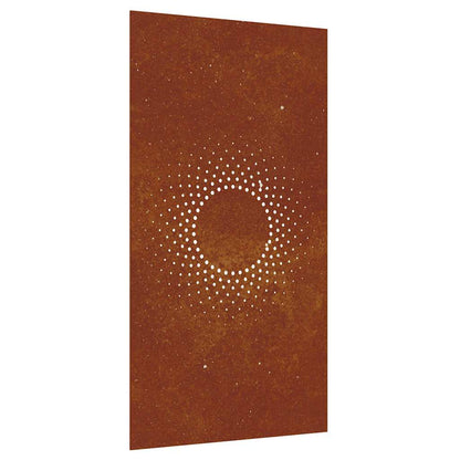 Garten Wanddekoration 105x155 cm rusty Cortenstahl Design Sonne Roststahl