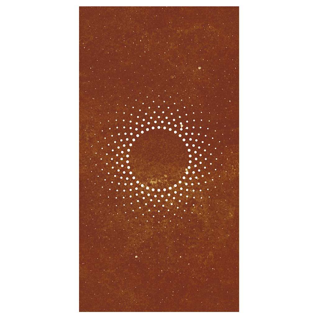 Garten Wanddekoration 105x155 cm rusty Cortenstahl Design Sonne Roststahl
