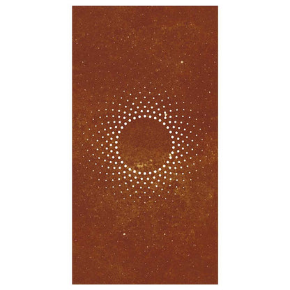 Garten Wanddekoration 105x155 cm rusty Cortenstahl Design Sonne Roststahl