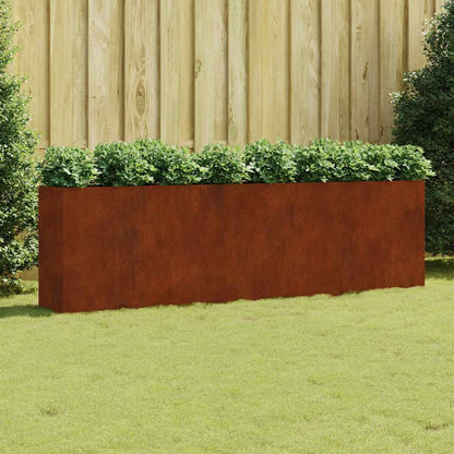 Raised bed 280x40x80 cm Corten steel rusty plant bed planter box