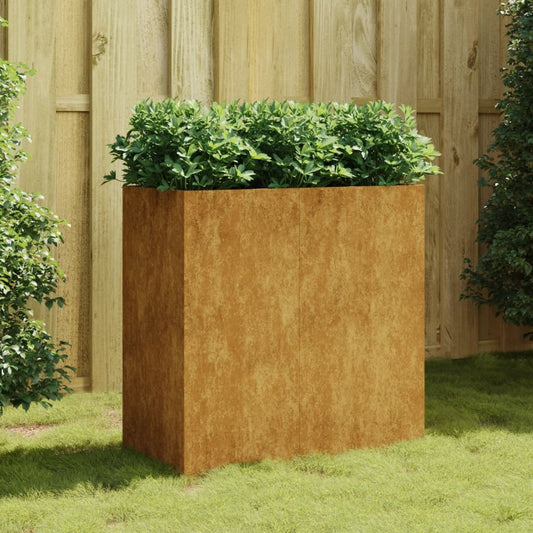 Hochbeet 80x40x80 cm Cortenstahl rostig Pflanzbeet Pflanzkasten