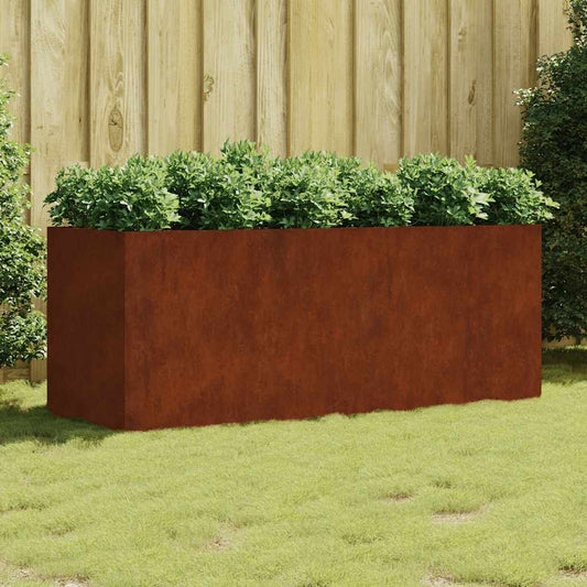 Raised garden bed 200x80x80cm Corten steel rusty planting bed planter