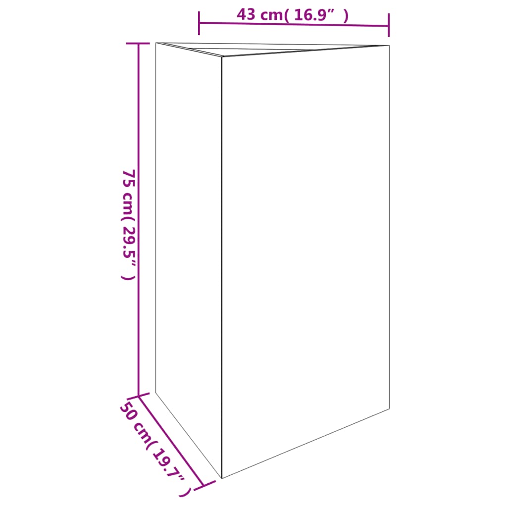 Hochbeet 50x43x75 cm Cortenstahl rostig Pflanzbeet Pflanzkasten