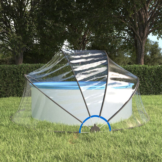 Pool-Zelt Kuppel Rund 315x158 cm cm PVC Poolüberdachung Kuppelzelt