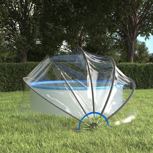 Pool-Zelt Kuppel Rund 376 x188 cm PVC Poolüberdachung Kuppelzelt