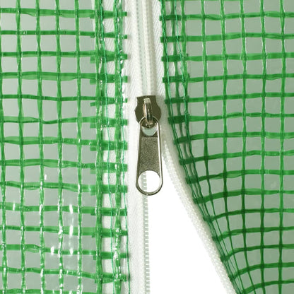 Gewächshaus Foliengewächshaus mit Stahlrahmen Grün 6 m² 3x2x2 m