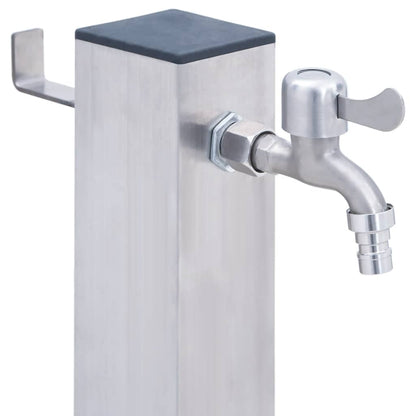 vidaXL Garden Water Column 40 cm Stainless Steel Square