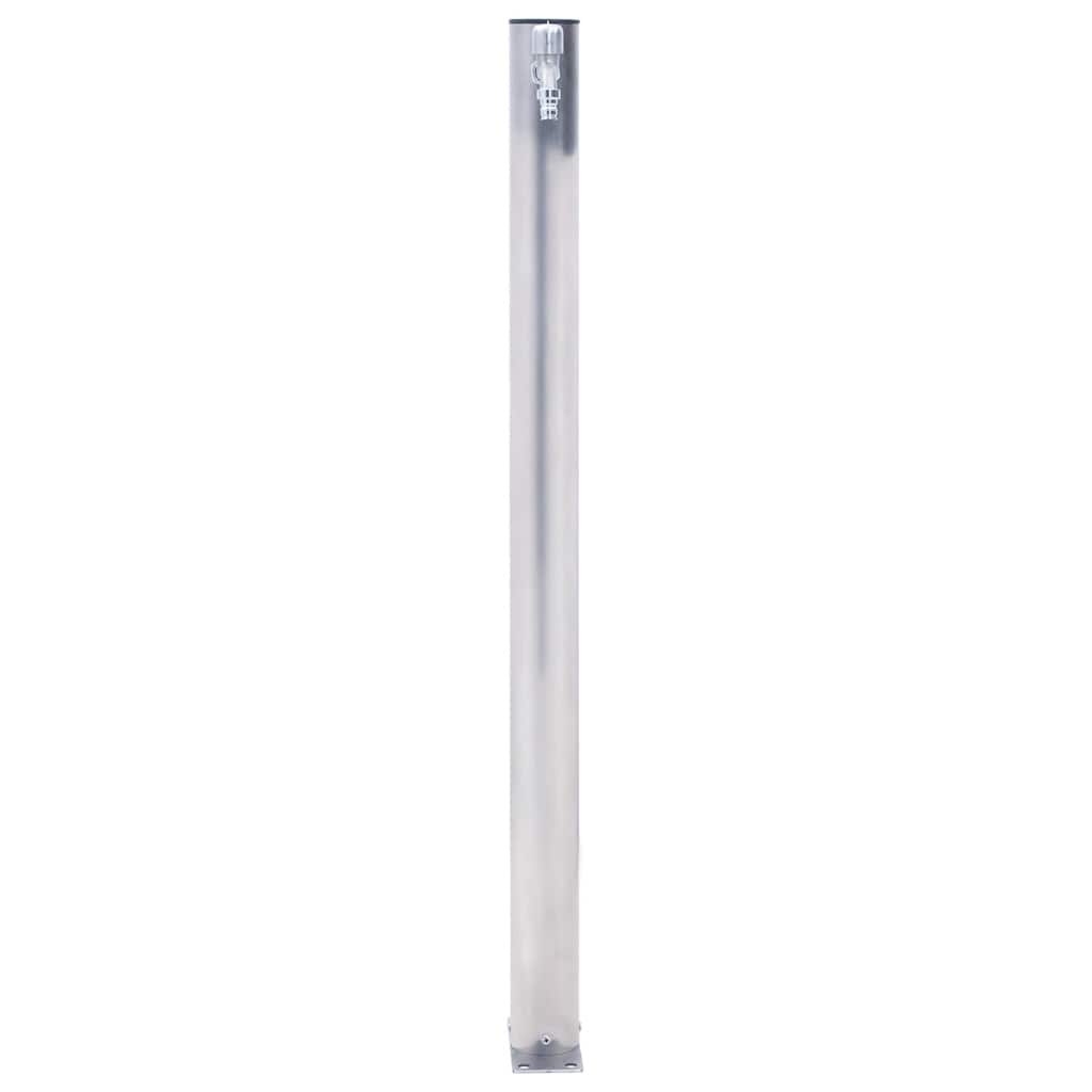 Wasserzapfsäule Edelstahl 23x7x80cm rund Wasserhahn Garten Wassersäule