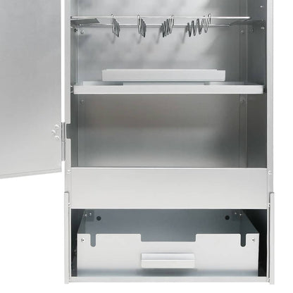Räucherofen mit Räuchermehl Smoker 44,5x29x110 cm Stahl Räucherschrank