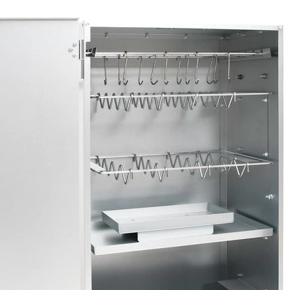 Räucherofen mit Räuchermehl Smoker 44,5x29x83 cm Stahl Räucherschrank
