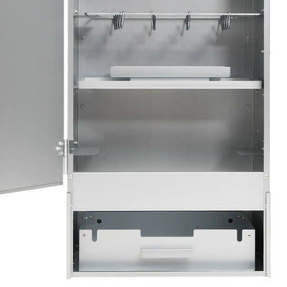 Räucherofen mit Räuchermehl Smoker 44,5x29x83 cm Stahl Räucherschrank