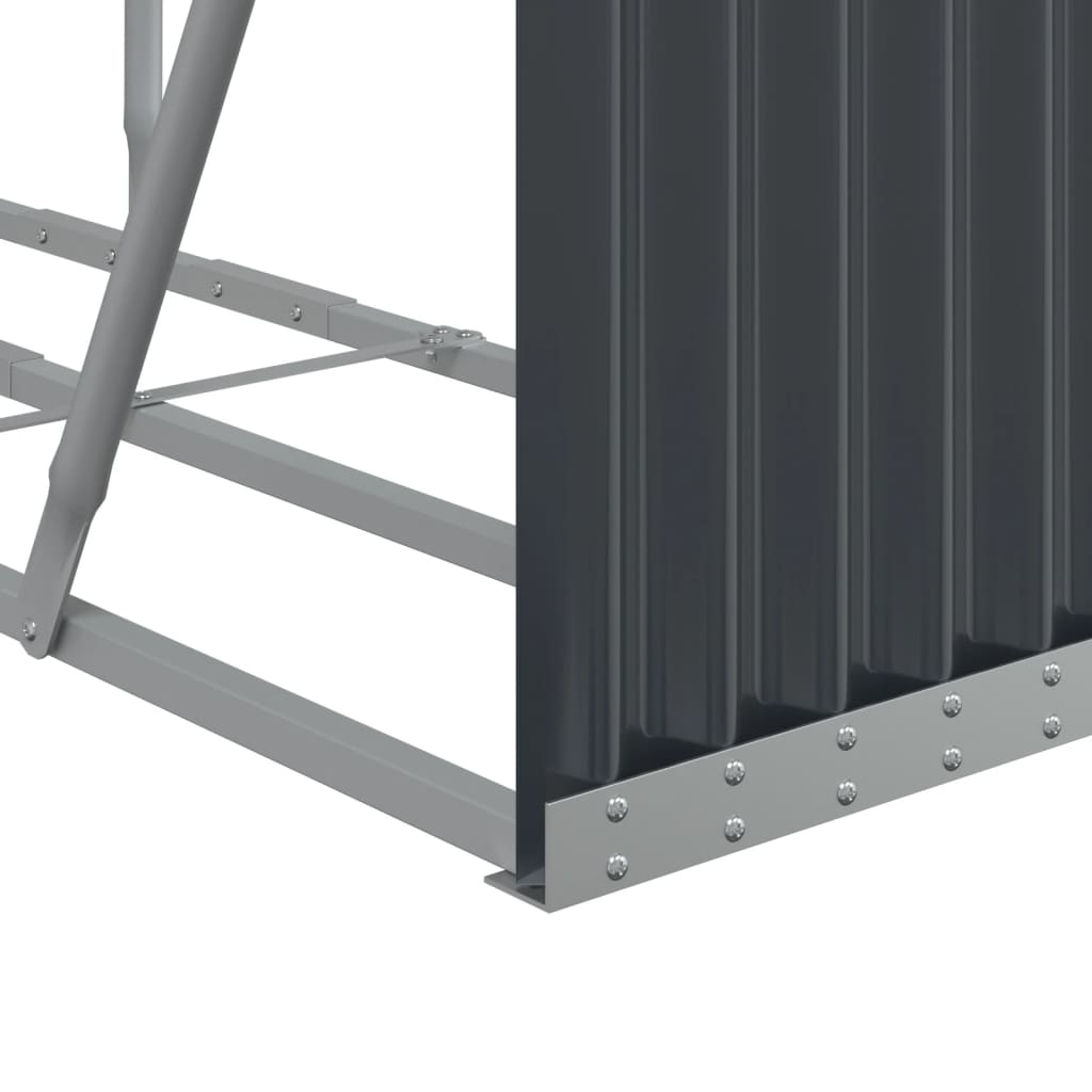 Brennholzunterstand Anthrazit 180x45x100 cm Verzinkter Stahl Holzlager außen