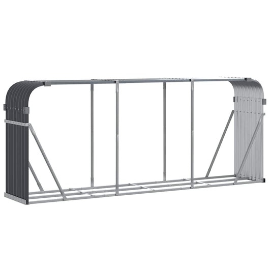 Brennholzunterstand Anthrazit 234x45x100 cm Verzinkter Stahl Holzlager außen