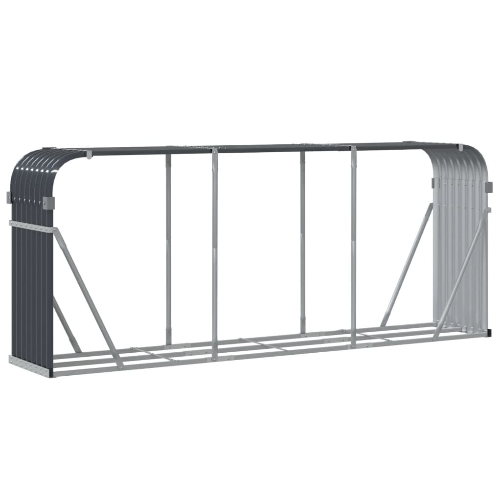 Brennholzunterstand Anthrazit 234x45x100 cm Verzinkter Stahl Holzlager außen
